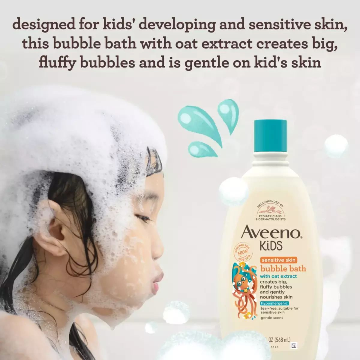 Sensitive Skin Bubble Bath - Image 3 - Aveeno - en-US