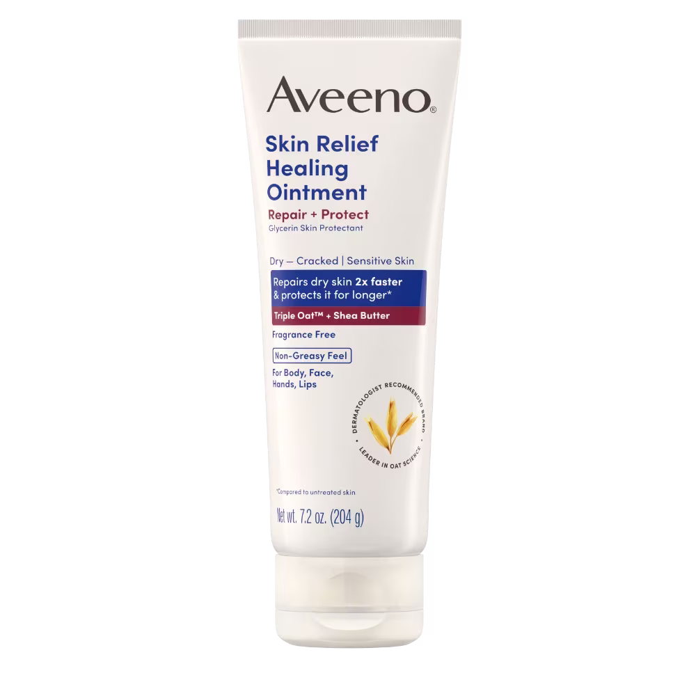 Front pack shot of Skin Relief Healing Ointment for Dry Skin 7.2oz