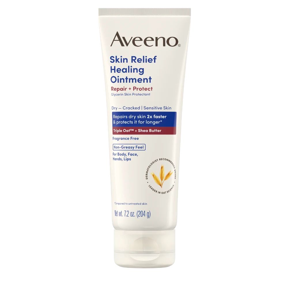 Front pack shot of Skin Relief Healing Ointment for Dry Skin 7.2oz