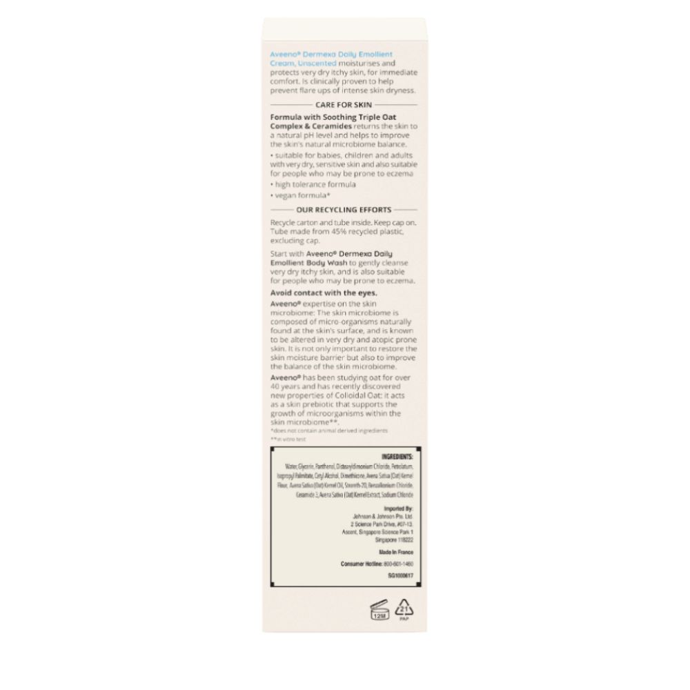 Aveeno Dermexa Daily Emollient Cream - Image 3 - Aveeno - en-SG