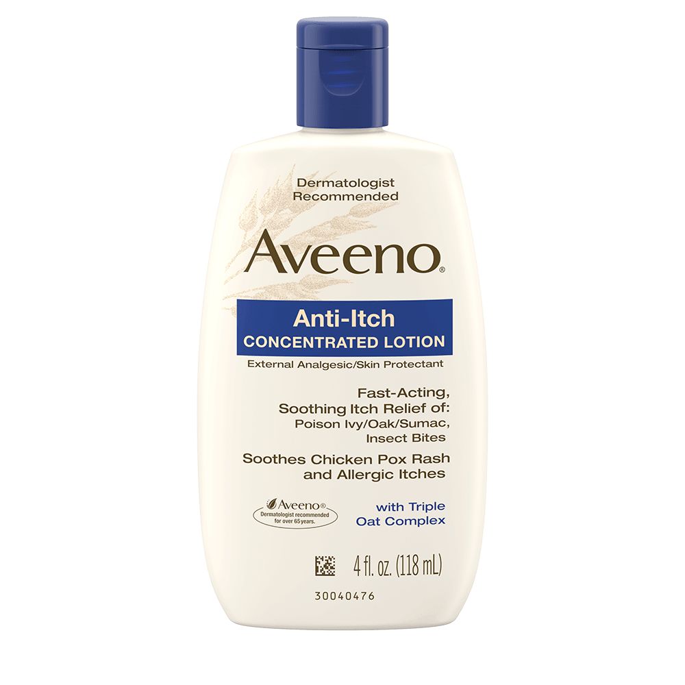 Front pack shot of Aveeno® Anti-Itch Concentrated Lotion
