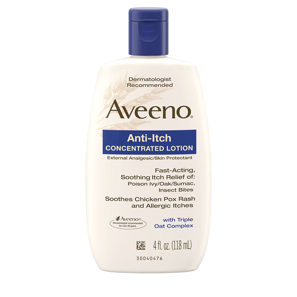 Front pack shot of Aveeno® Anti-Itch Concentrated Lotion