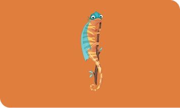Illustration of Aveeno® Care Crew Member - Leon the Chameleon