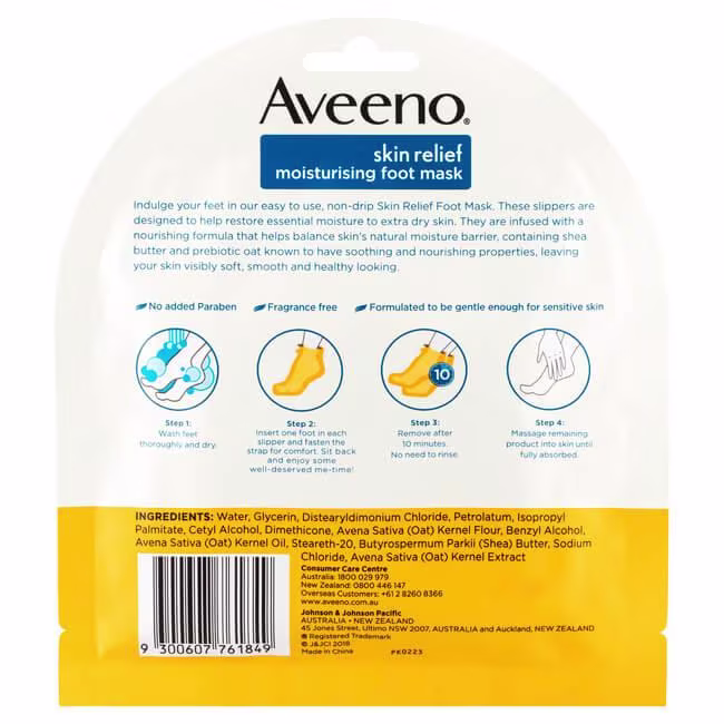 AVEENO® Skin Relief Moisturising Foot Mask - Image 2 - Aveeno - en-AU