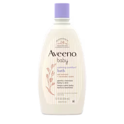 Front Pack shot of Aveeno® Baby Calming Comfort® Bath 12oz