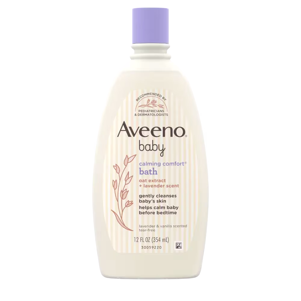 Front Pack shot of Aveeno® Baby Calming Comfort® Bath 12oz