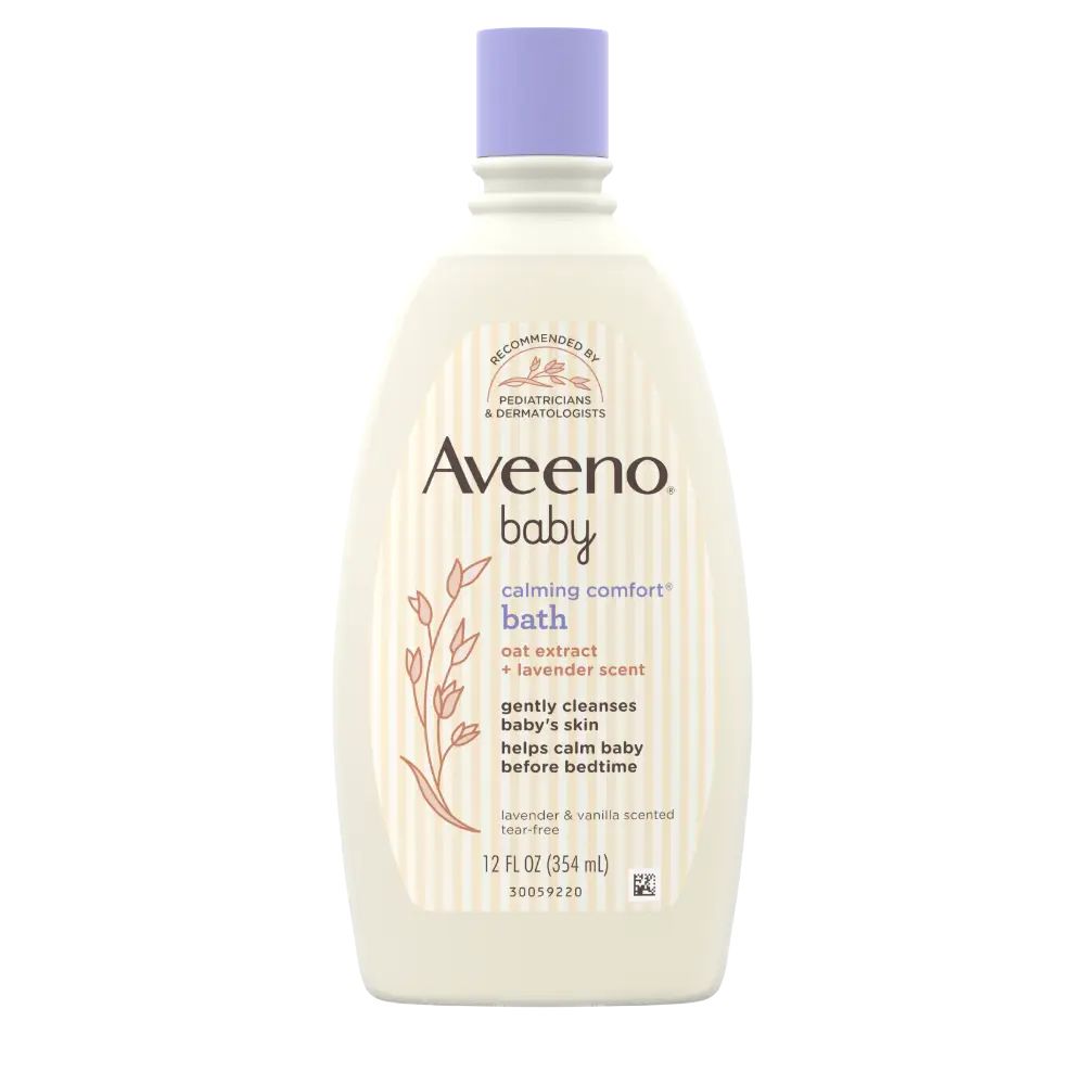 Front Pack shot of Aveeno® Baby Calming Comfort® Bath 12oz