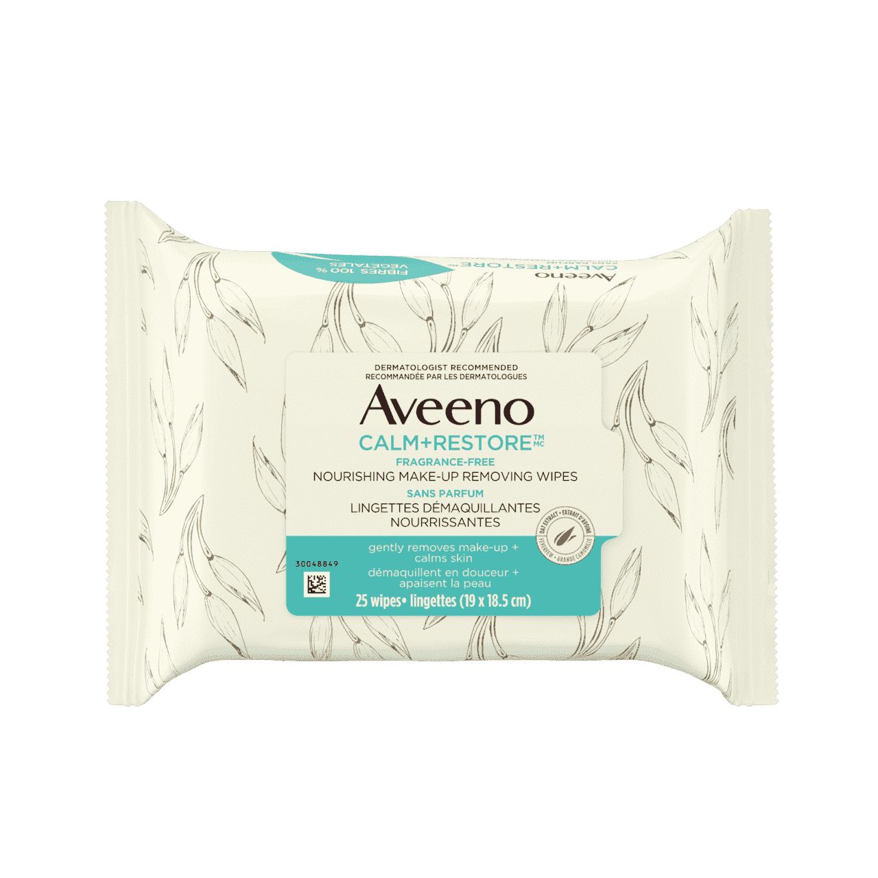 Pack of Aveeno® Calm + Restore wipe in 25ct