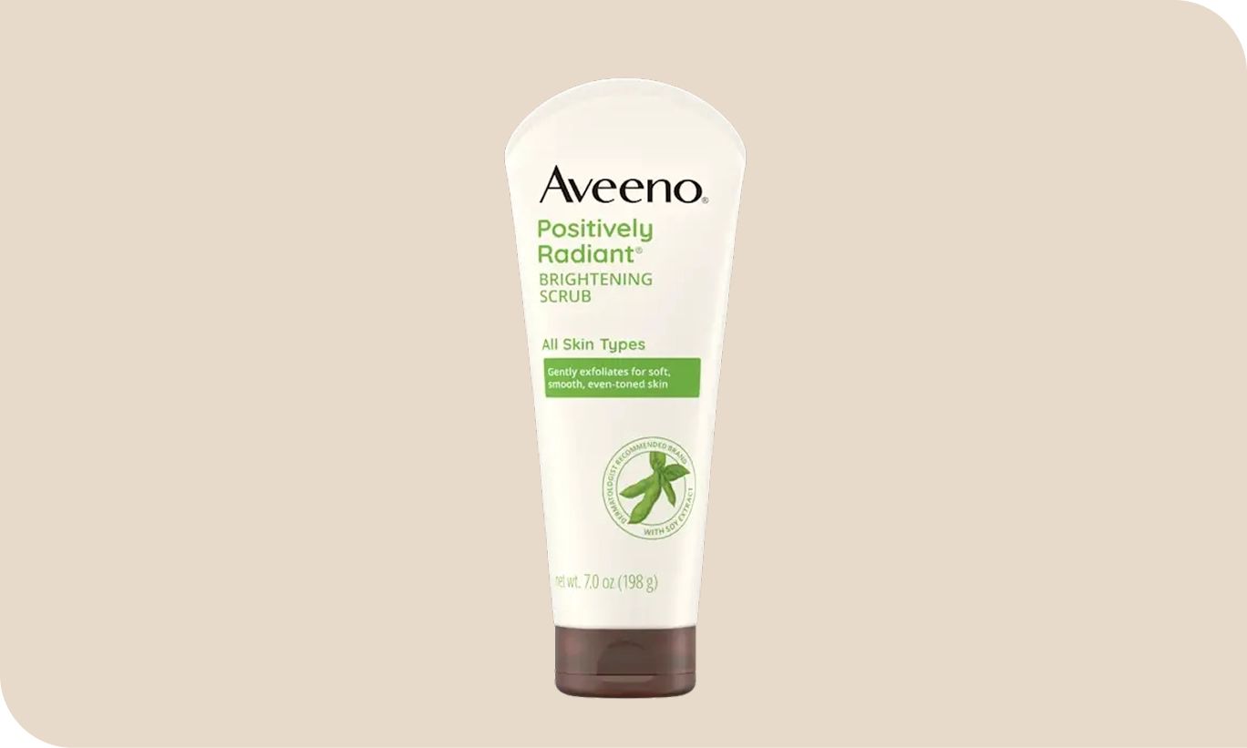 Card Cleanse + Exfoliate Aveeno® Positively Radiant® Brightening & Exfoliating Scrub