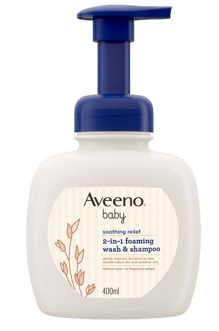 AVEENO® BABY SOOTHING RELIEF 2-IN-1 FOAMING WASH & SHAMPOO 400ML