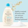 Aveeno® baby bubble bath lightly scented formula with oat extract leaves skin feeling hydrated