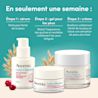 JS4452-AV-CR-AgeRenewalEcommTiles-FRA-4000x4000-3 Photo du devant du sérum, du gel pour les yeux et de la crème pour le visage AVEENO® Calm + Restore