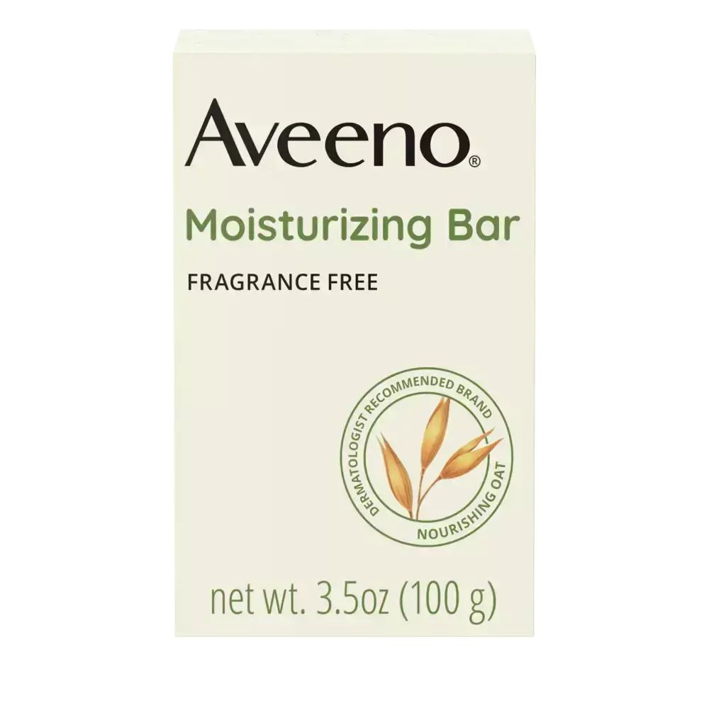 Aveeno Gentle Moisturizing Face Cleansing Bar, Dry Skin Front