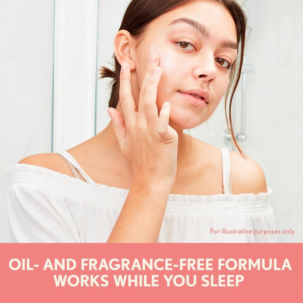 Oil and fragrance- free formula works while you sleep, for illustrative purposes only