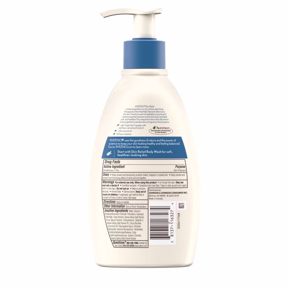 Skin Relief Moisturizing Lotion Extra Dry Skin, Coconut Scented - Image 2 - Aveeno - en-US