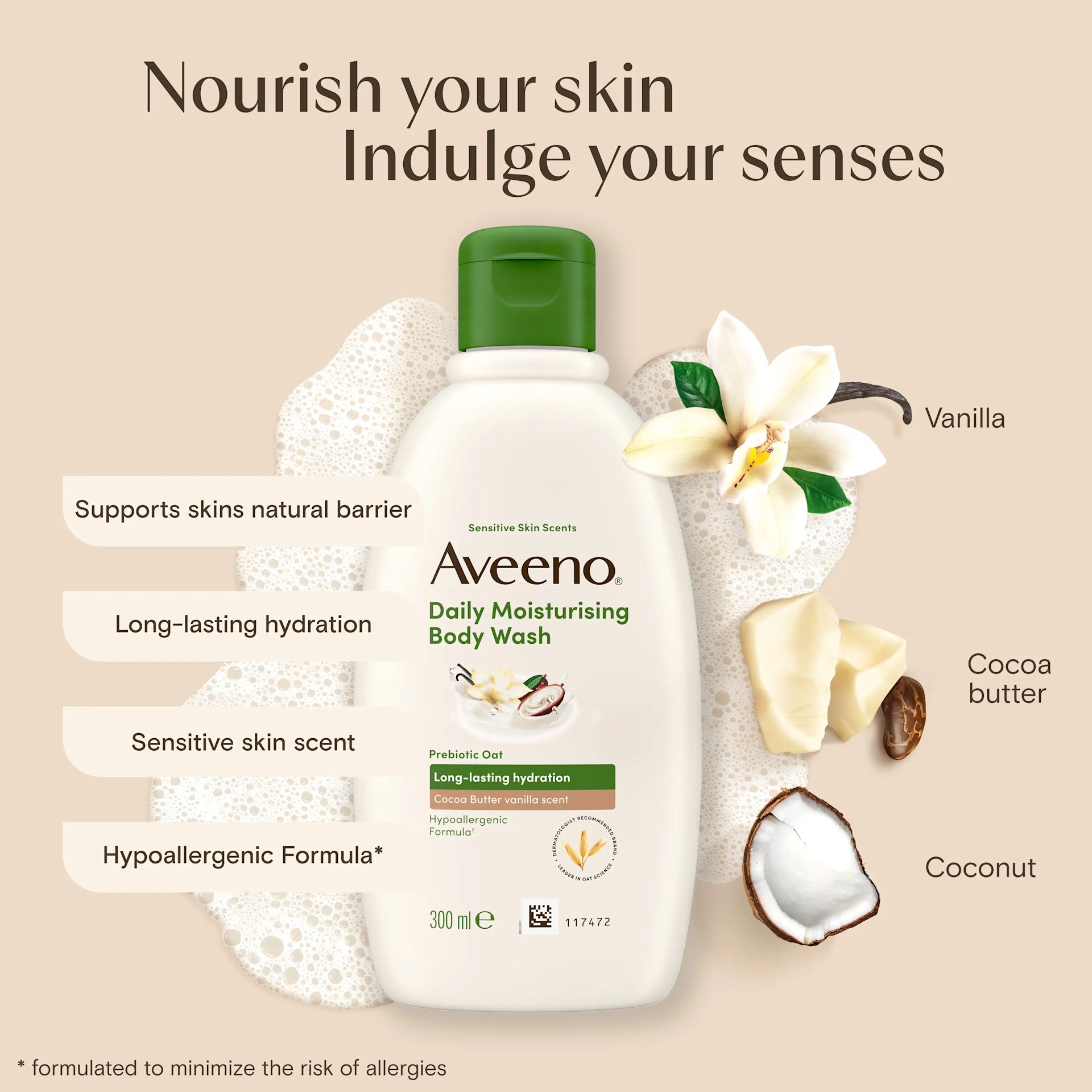 AVE EMEA UK 3574661885018 90856400 DM Comfort Cocoa Wash 300mL SI03 THUMB JPG