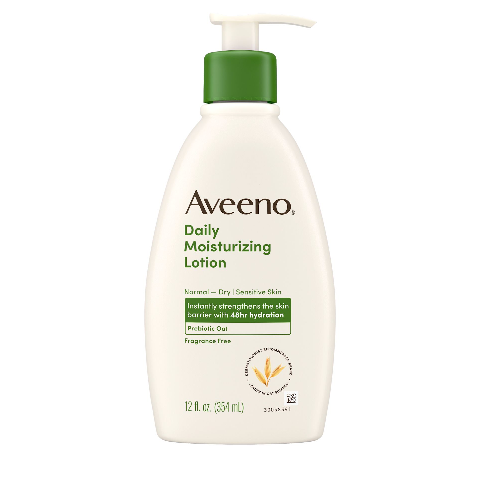 Front pack shot Aveeno® Daily Moisturizing Body Lotion 12 oz