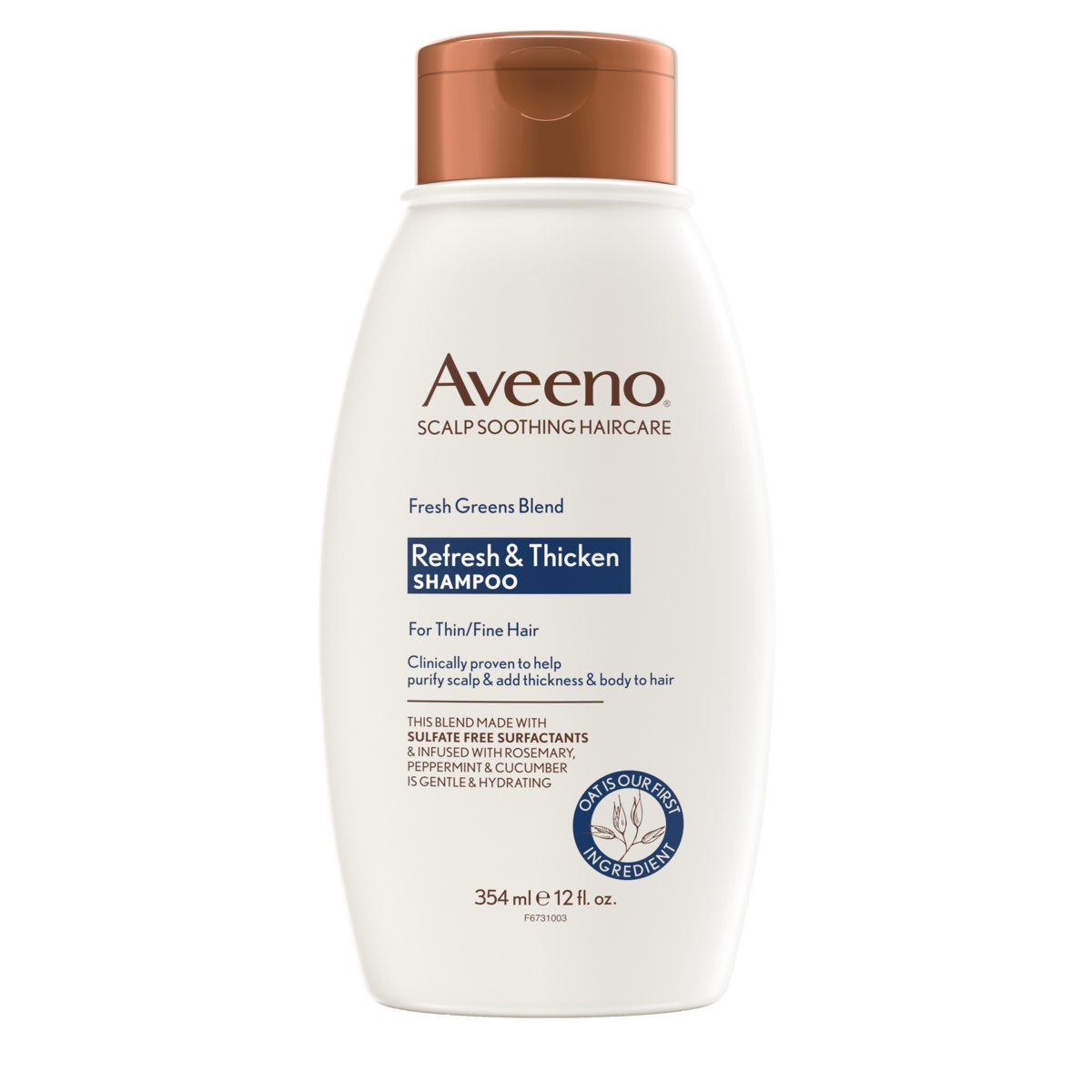 Cucumber & Peppermint Shampoo For Volume & Thickness | Aveeno®