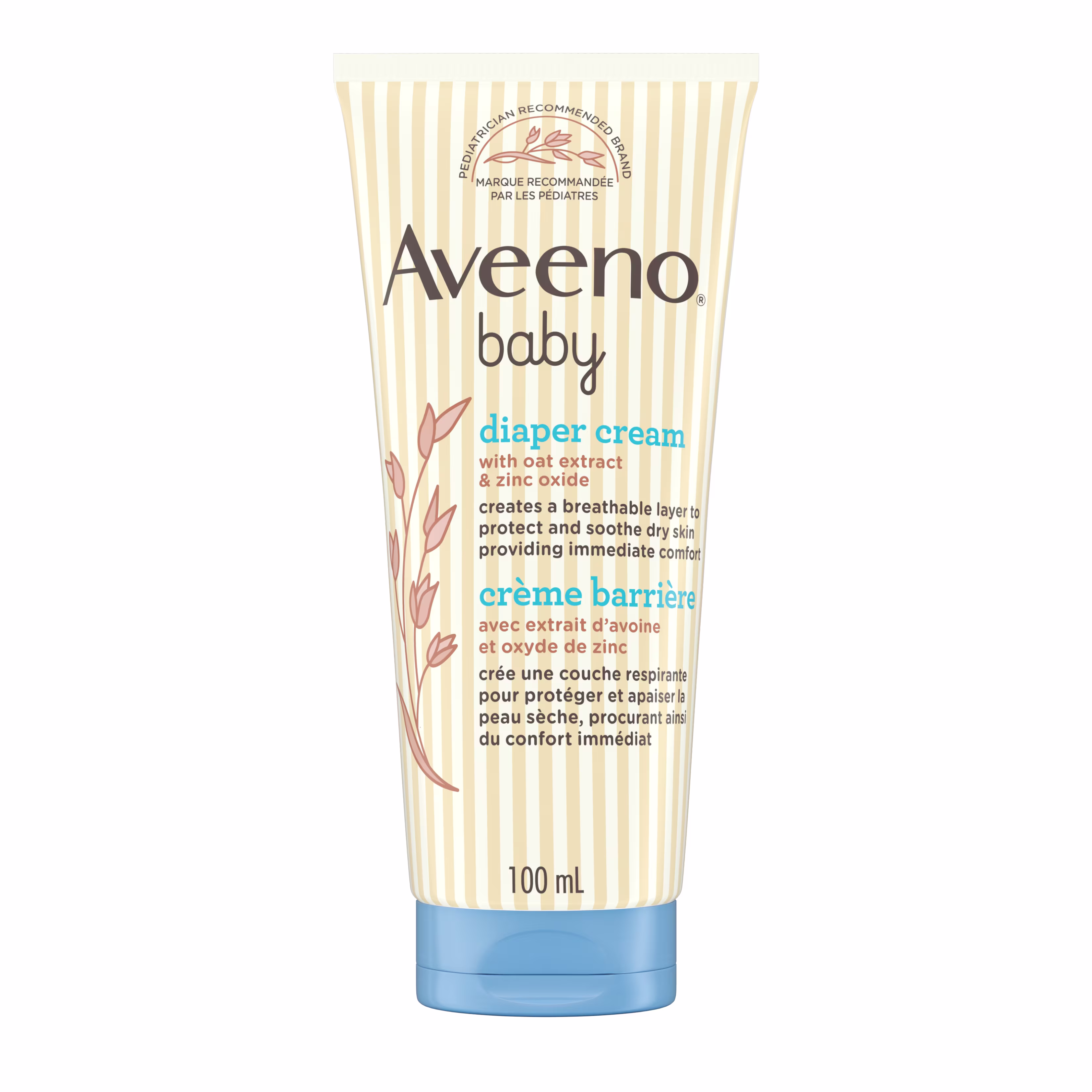 Front shot of AVEENO® Baby Diaper  Cream,100mL bottle