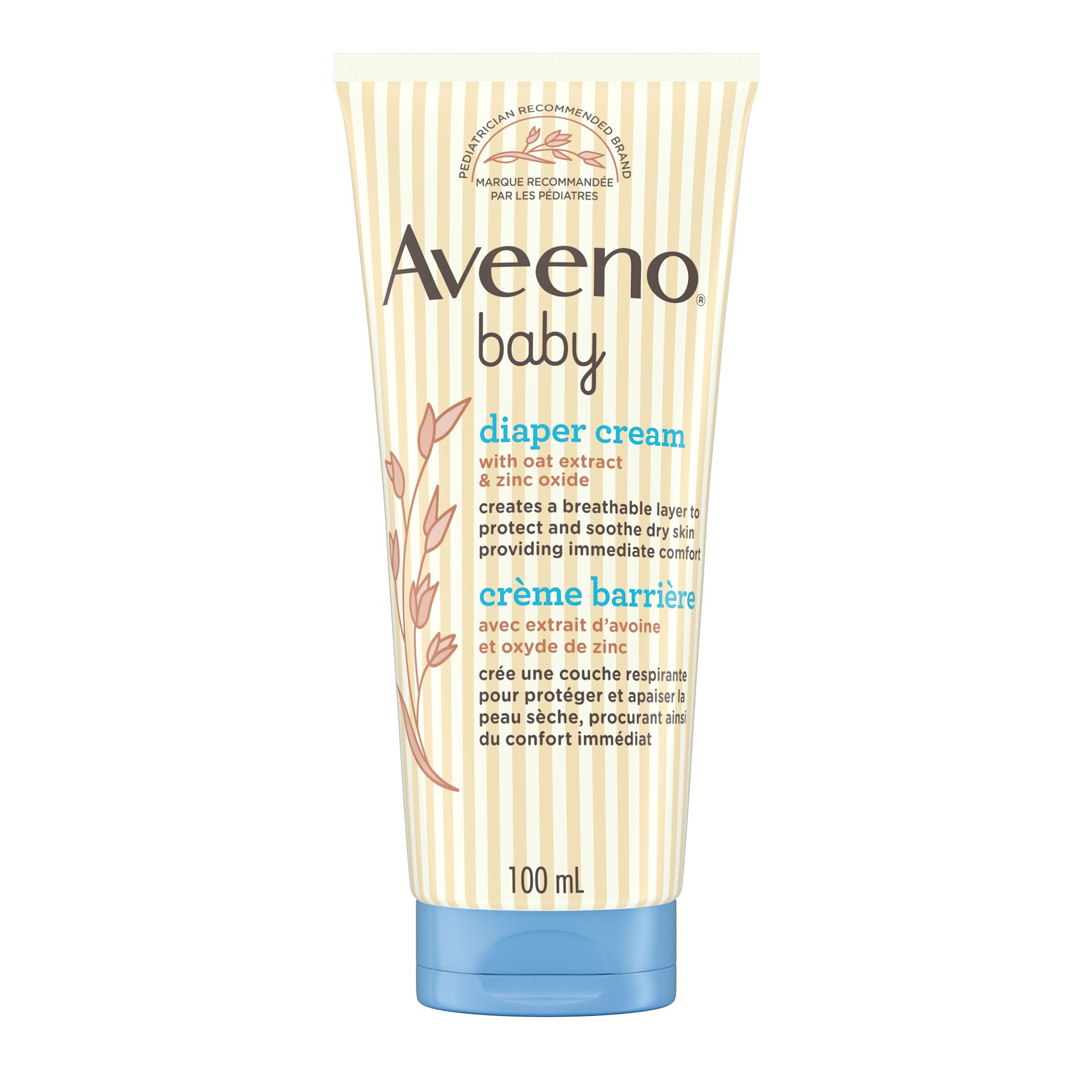 Front shot of AVEENO® Baby Diaper  Cream,100mL bottle