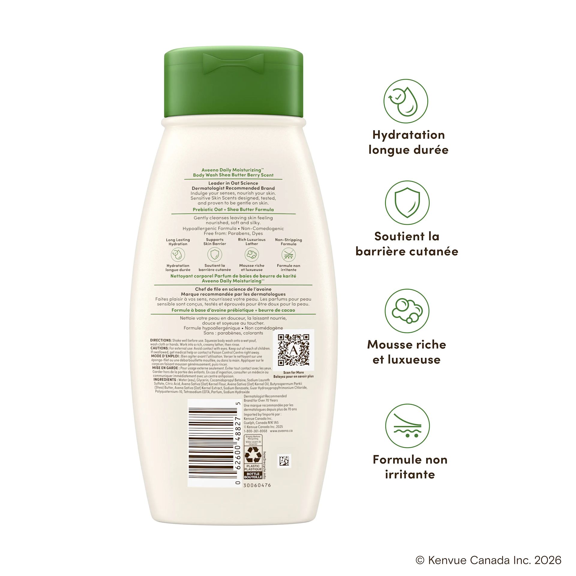 AVEENO Daily MoisturizingMC Body Wash Shea Butter Berry Scent ​