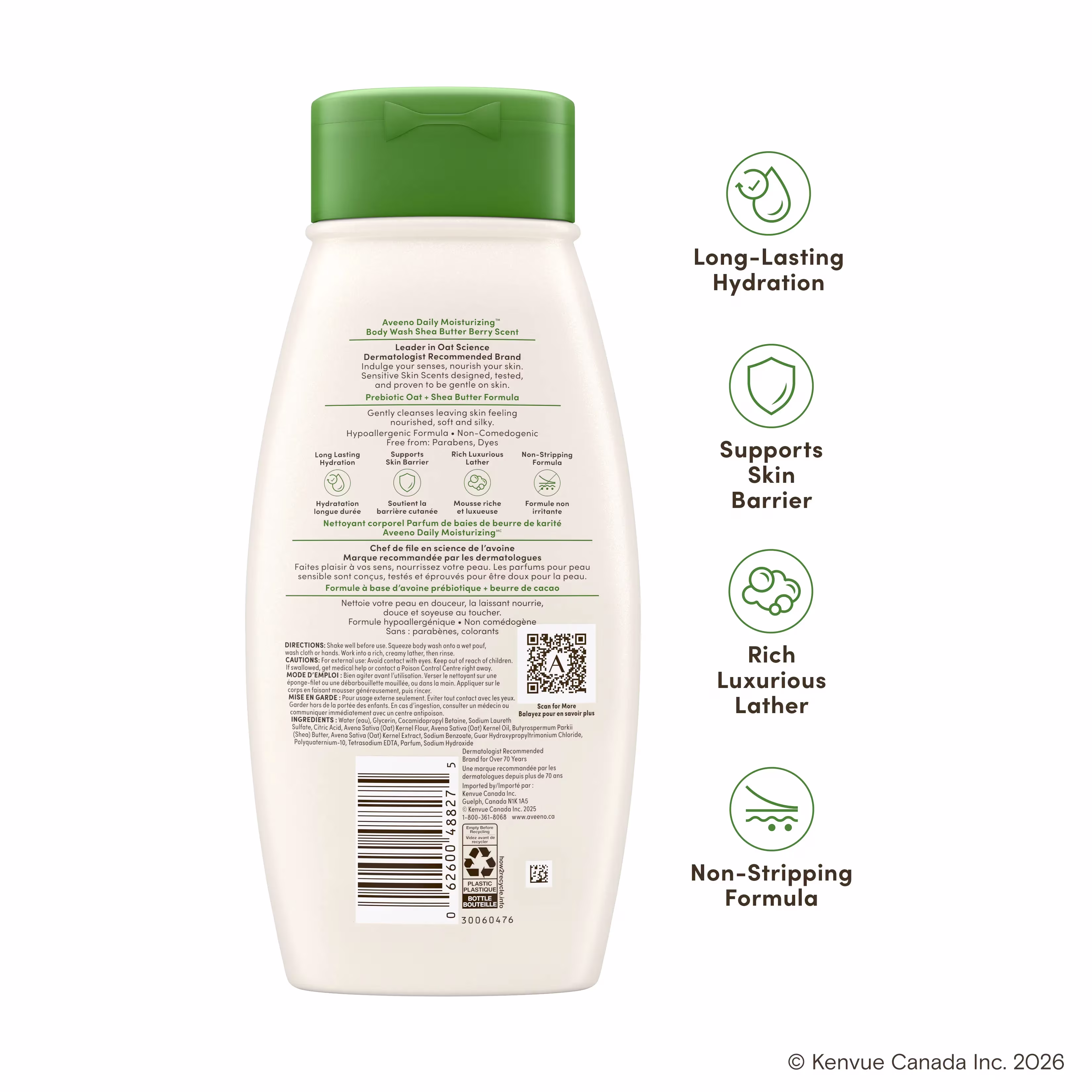 AVEENO Daily Moisturizing™ Body Wash Shea Butter Berry Scent