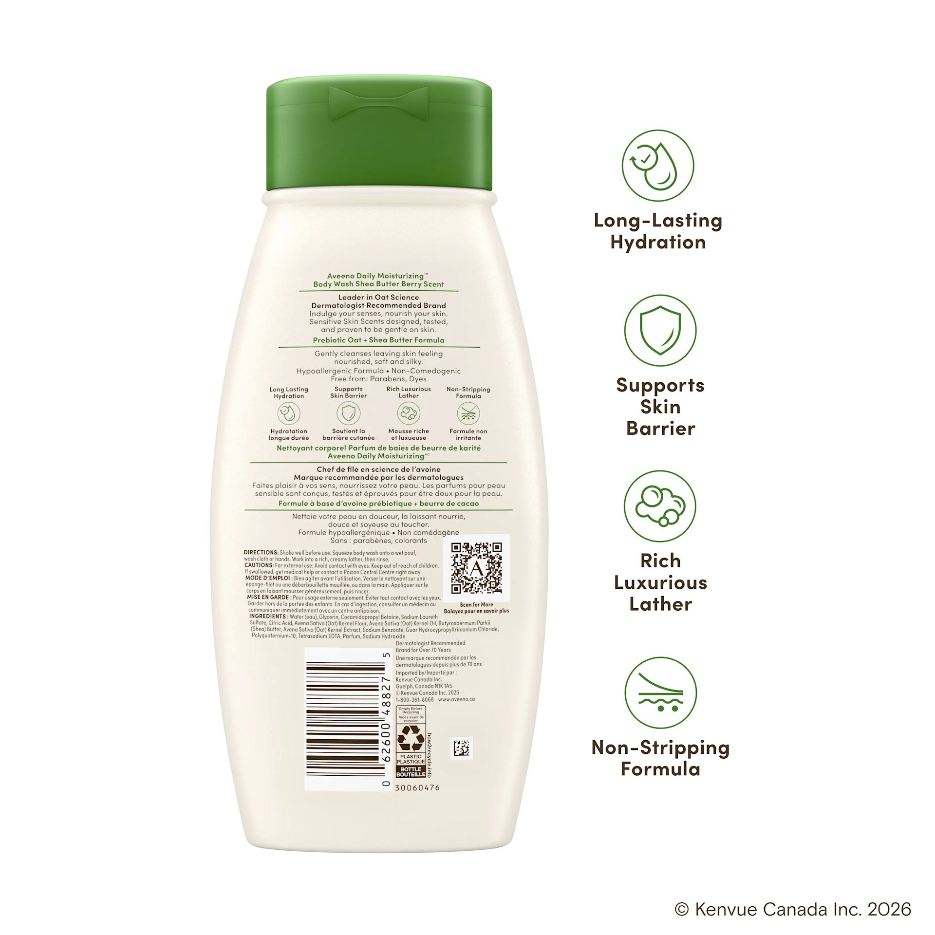 AVEENO Daily Moisturizing™ Body Wash Shea Butter Berry Scent