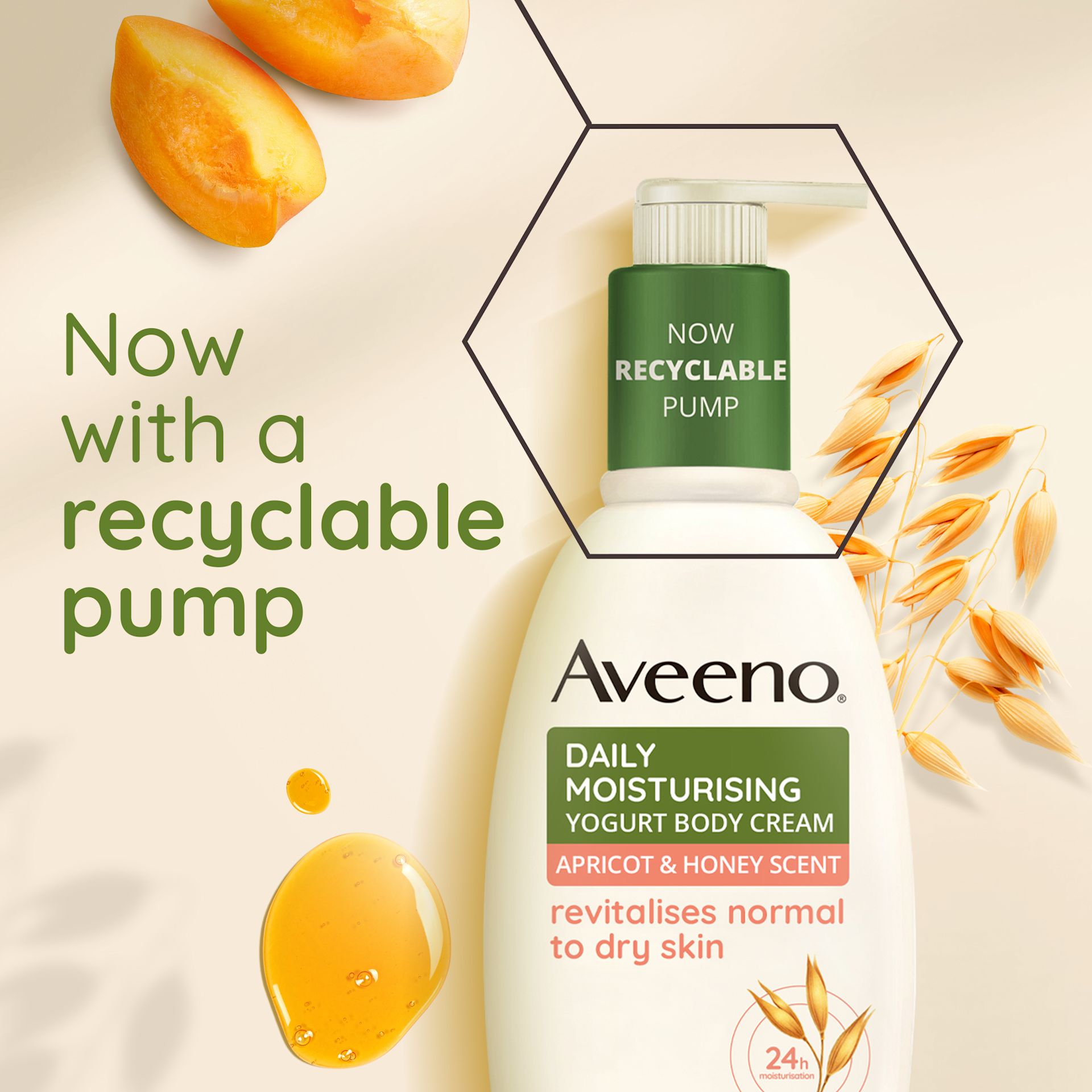 Aveeno Daily Moisturising Yogurt Body Cream Apricot & Honey Scent - Image 5 - Aveeno - en-IE