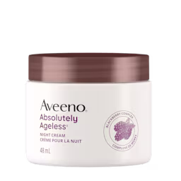 Panneau avant du pot de la crème pour la nuit AVEENO® Absolutely Ageless