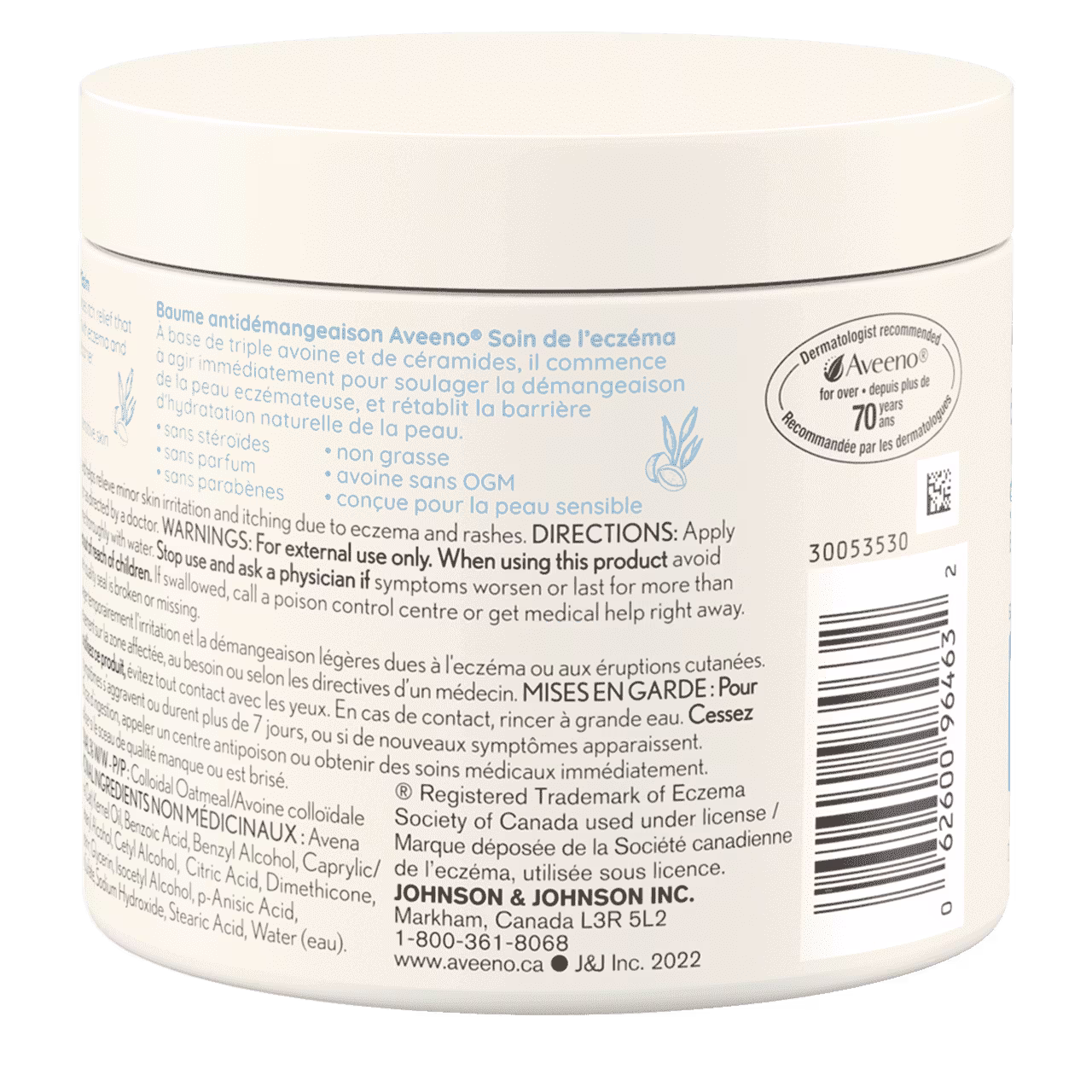 Back Shot of AVEENO® Eczema Care Itch Relief Balm 