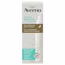 Aveeno® Calm + Restore™ Przywracający Nawilżenie Krem Na Noc – zdjęcie opakowania z przodu