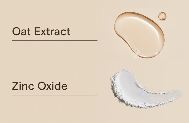 Oat Extract and Zinc Oxide ingredients illustration