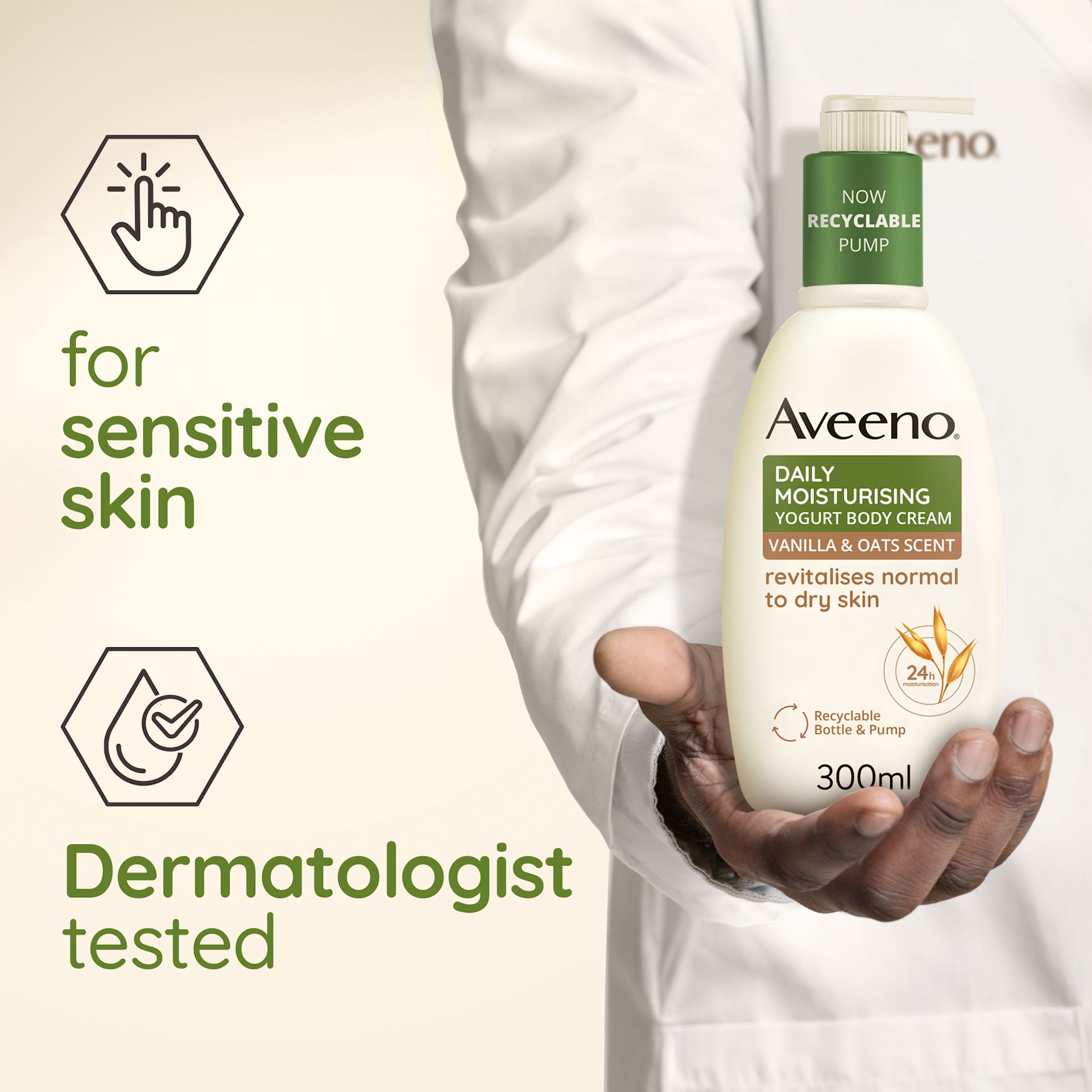 AVEENO® Daily Moisturising Yogurt Body Cream Vanilla & Oat - Image 4 - Aveeno - en-IE