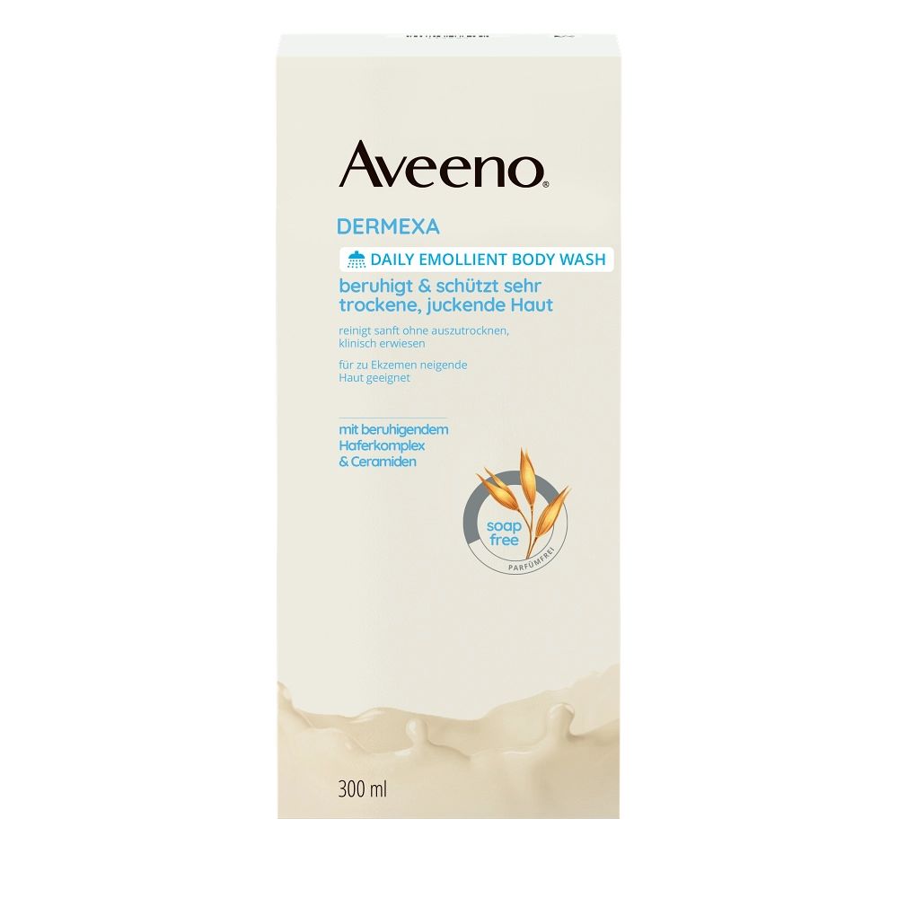 Aveeno® Dermexa Emollientien Duschcreme, parfümfrei – Verpackung Vorderseite