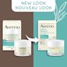 Ancien et nouvel emballage du pot de 48 g du gel hydratant à l'avoine AVEENO® Calm + Restore, avec la mention « Nouveau look »