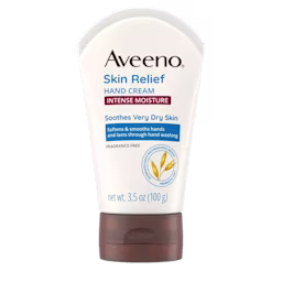 Pack shot of Aveeno® Skin Relief Intense Moisture Hand Cream with Prebiotic Oat, 3.5 oz