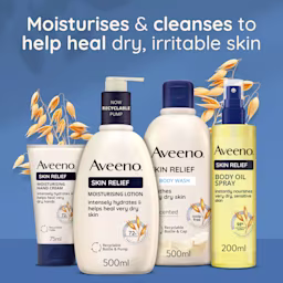 moisturises & cleanses to help heal dry, irritable skin