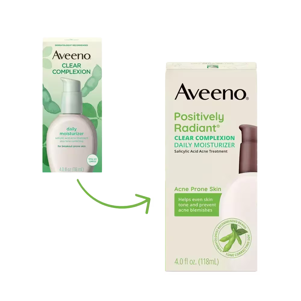 Aveeno Clear Complexion Daily Acne Facial Moisturizer Transition