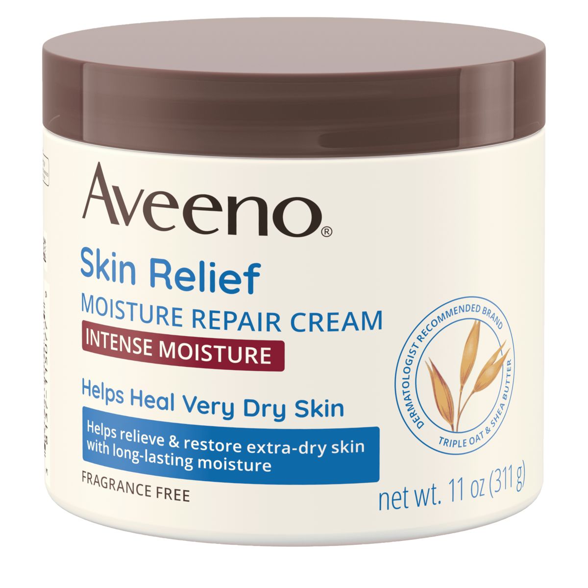 Aveeno Skin Relief Intense Moisture Cream, Extra-Dry Skin Front