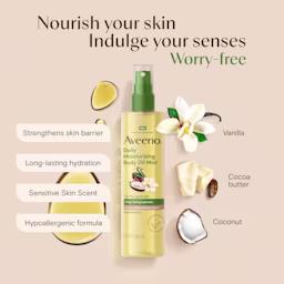 Aveeno® Daily Moisturizing Body Oil Mist, nourishing your skin indulge your senses