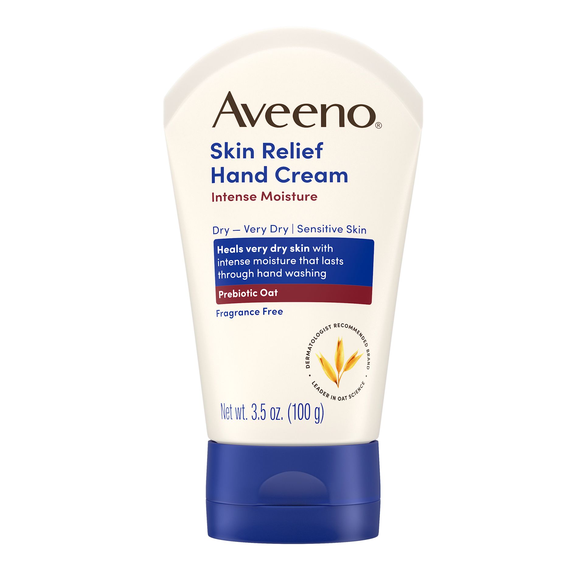 Front Pack shot of Aveeno® Skin Relief Intense Moisture Hand Cream 3.5oz