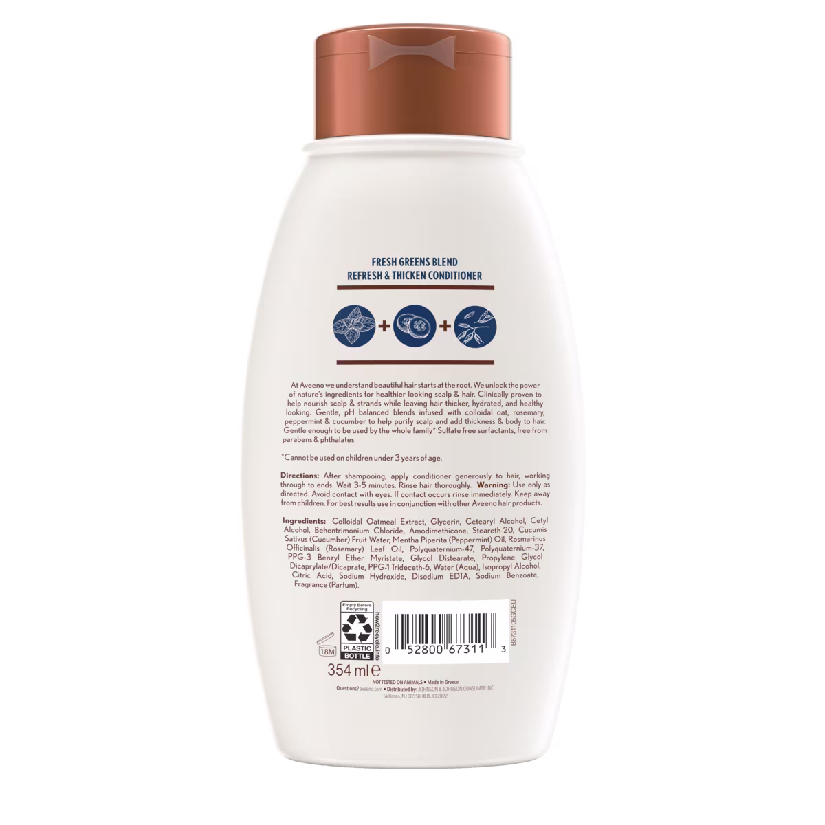 Fresh Greens Blend Refresh and Thicken Conditioner - Image 1 - Aveeno - en-US