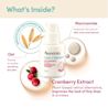 AVEENO® Calm + Restore Age Renewal Serum’s ingredients; oat, niacinamide, cranberry extract and their benefits.