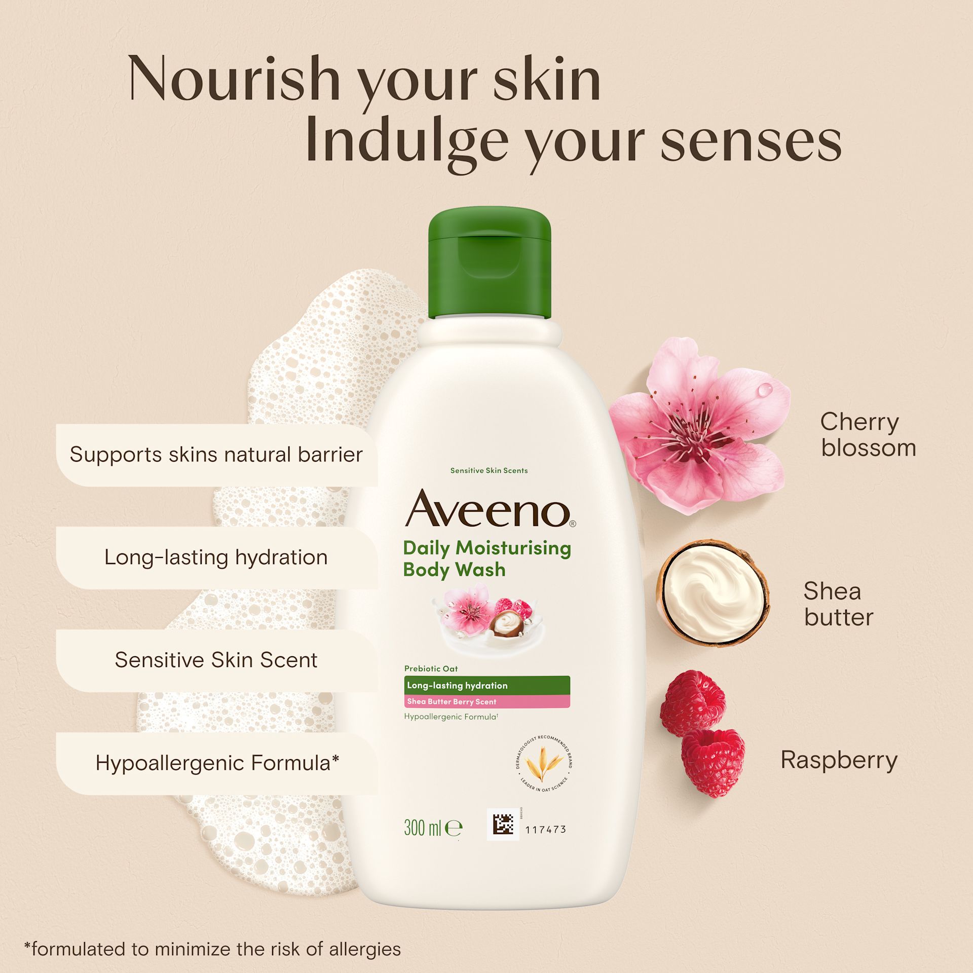AVE EMEA UK 3574661490212 90855200 806314 DM Bliss Shea Berry wash 300ml SI02 THUMB