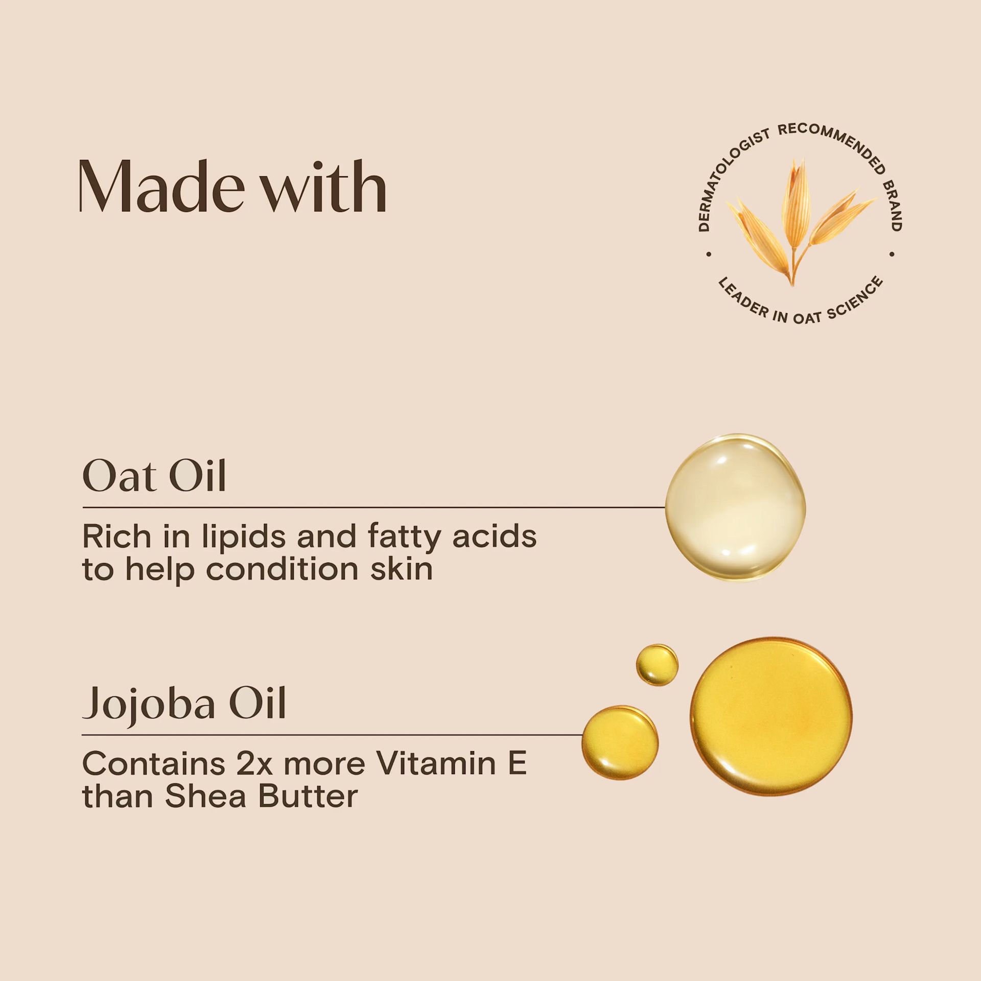 Aveeno® Daily Moisturizing Body Oil Mist Made with oat oil and jojoba oil