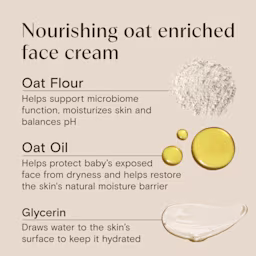 Aveeno® Nourishing oat enriched face cream with oat flour, oat oil and glycerin