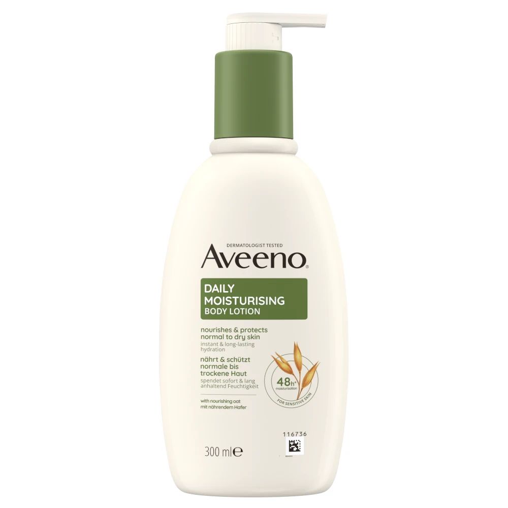 Aveeno® Daily Moisturizing Nawilżający Balsam do Ciała, bezzapachowy - z kojącym owsem, delikatnie oczyszcza, odżywia skórę normalną i suchą