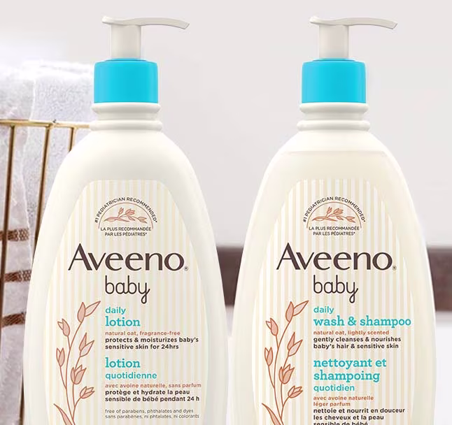 AVEENO® BABY Products: Daily Lotion and Wash & Shampoo