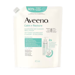 Emballage de 473 ml du nettoyant nourrissant à l’avoine Aveeno® Calm + Restore