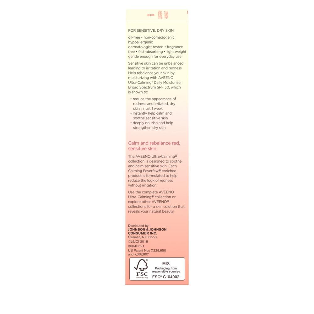 AVEENO ULTRA-CALMING® Daily Moisturizer Broad Spectrum SPF 30
